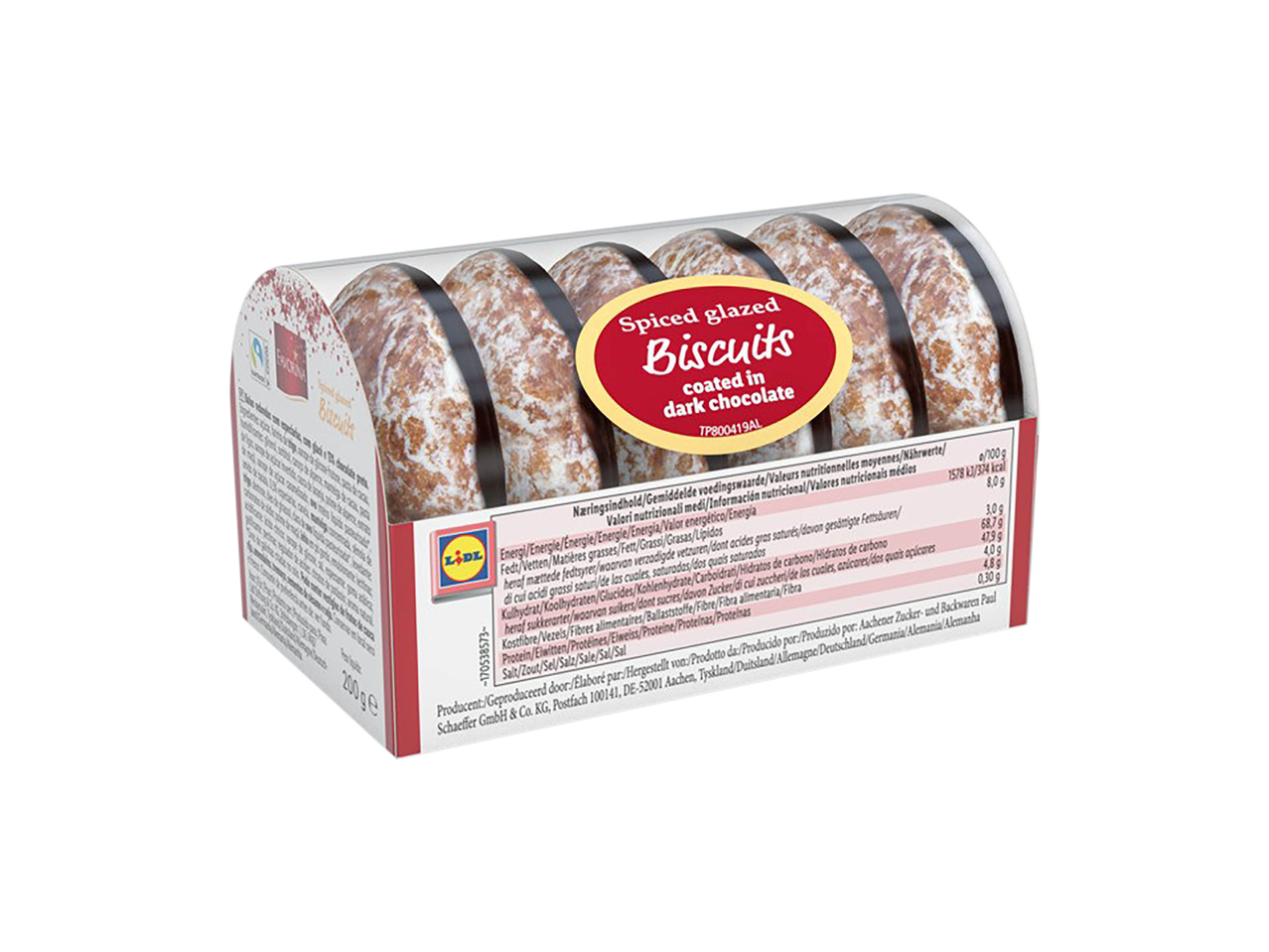 Dolcetti di pan speziato ricoperti al cioccolato