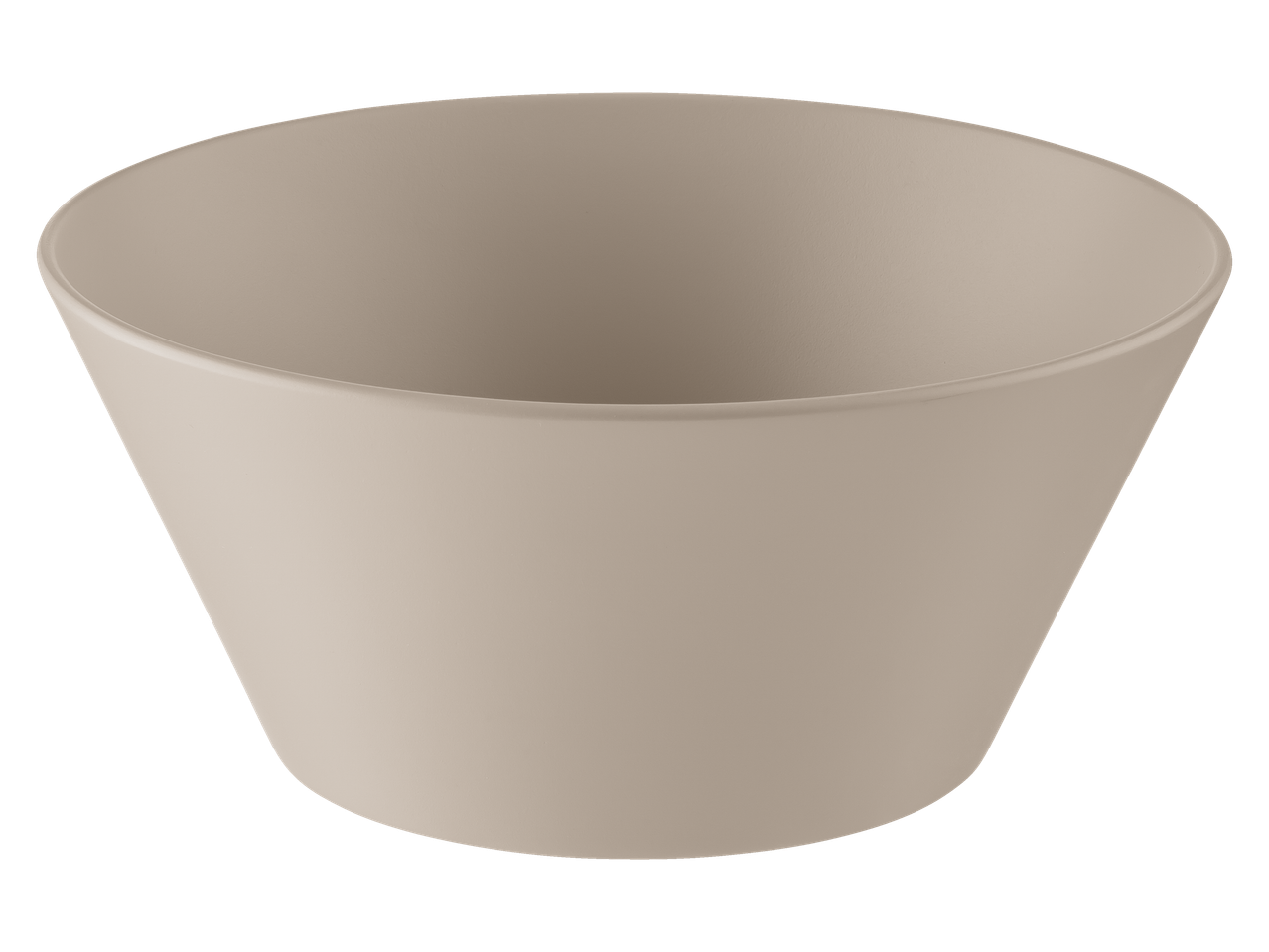 Smėlio spalvos dubuo, minimalistinis dizainas.