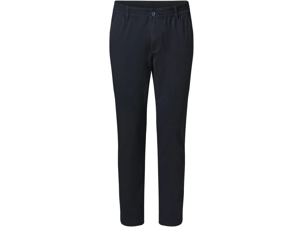 Tamnoplave muške chino pantalone.