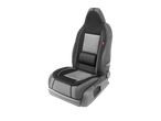 Grey and black car seat covers.
