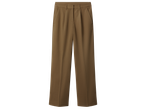 Кафяв панталон с широки крачоли и висока талия