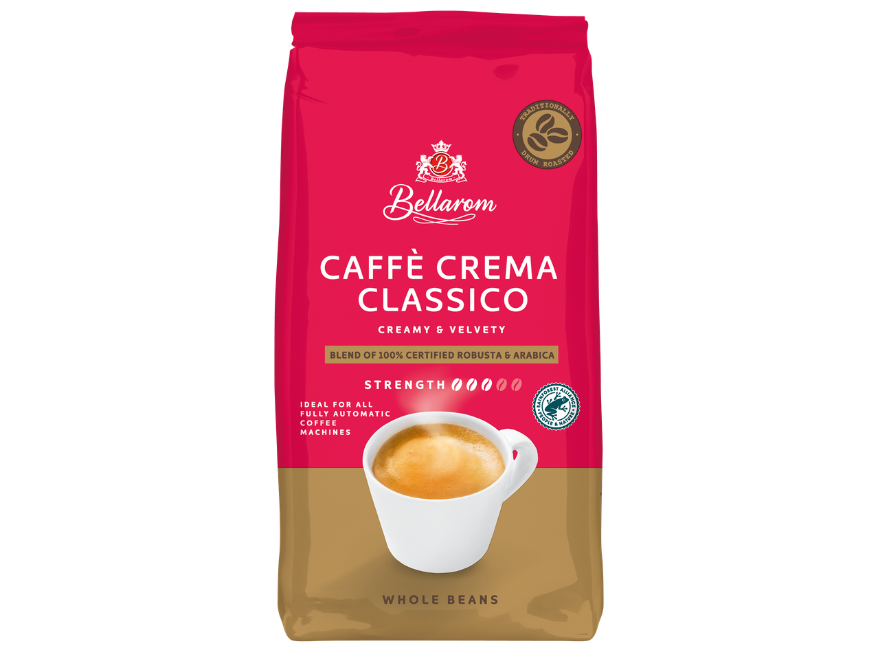 Торба с кафе на зърна Caffè Crema Classico, кремообразно и кадифено, със сила 3 от 5.