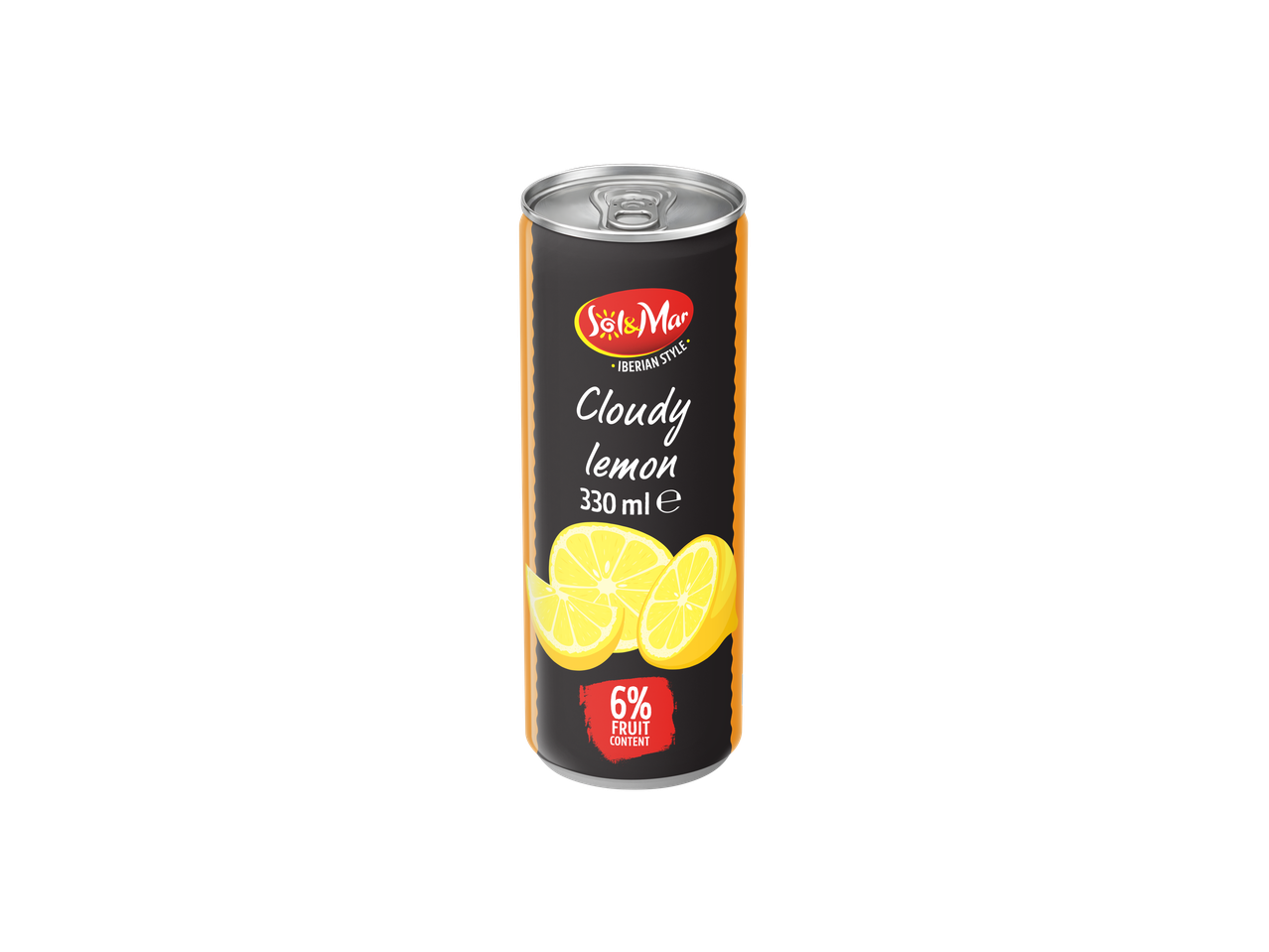 Sol & Mar Cloudy Lemonade blik, 330ml, met 6% fruitgehalte