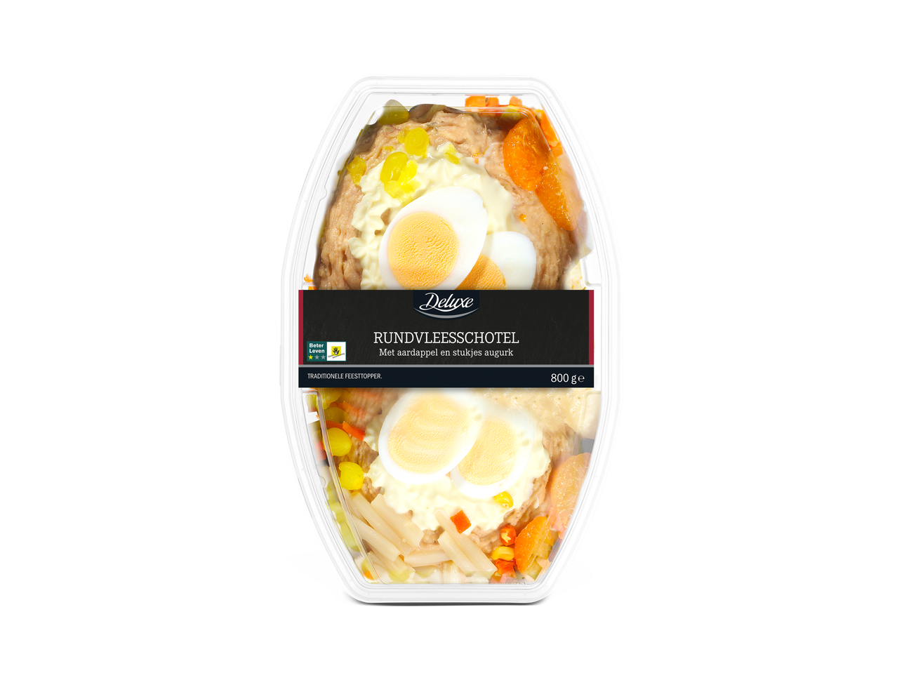 Deluxe Rundvleesschotel met aardappel en augurk, 800g