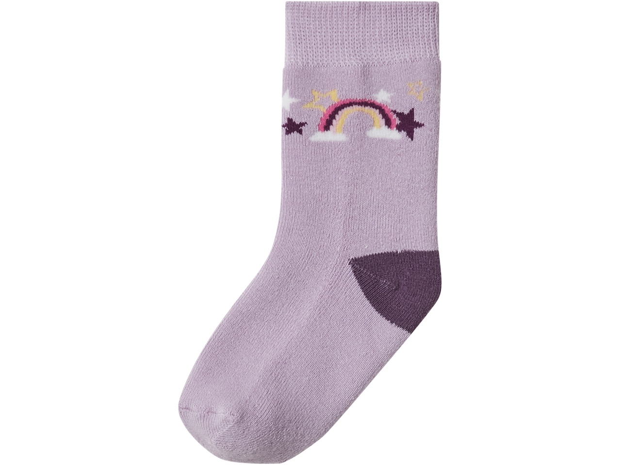 Lupilu® laste sokk vikerkaare ja tähtede motiiviga.