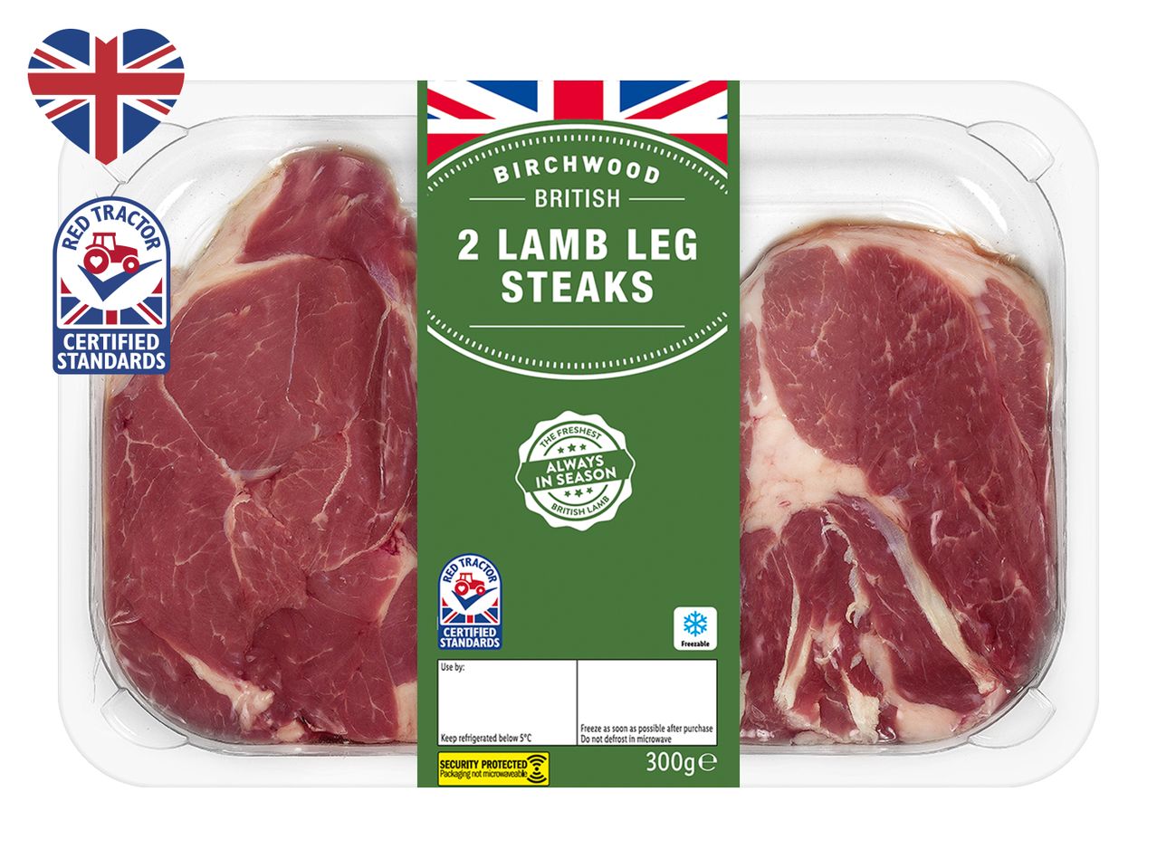 Go to full screen view: Birchwood British Lamb Leg Steaks - Image 1
