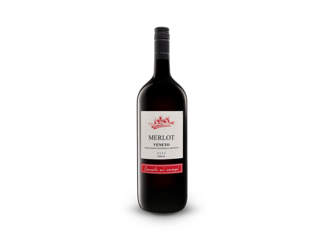 Boca crnog vina Villa Sandi Merlot.