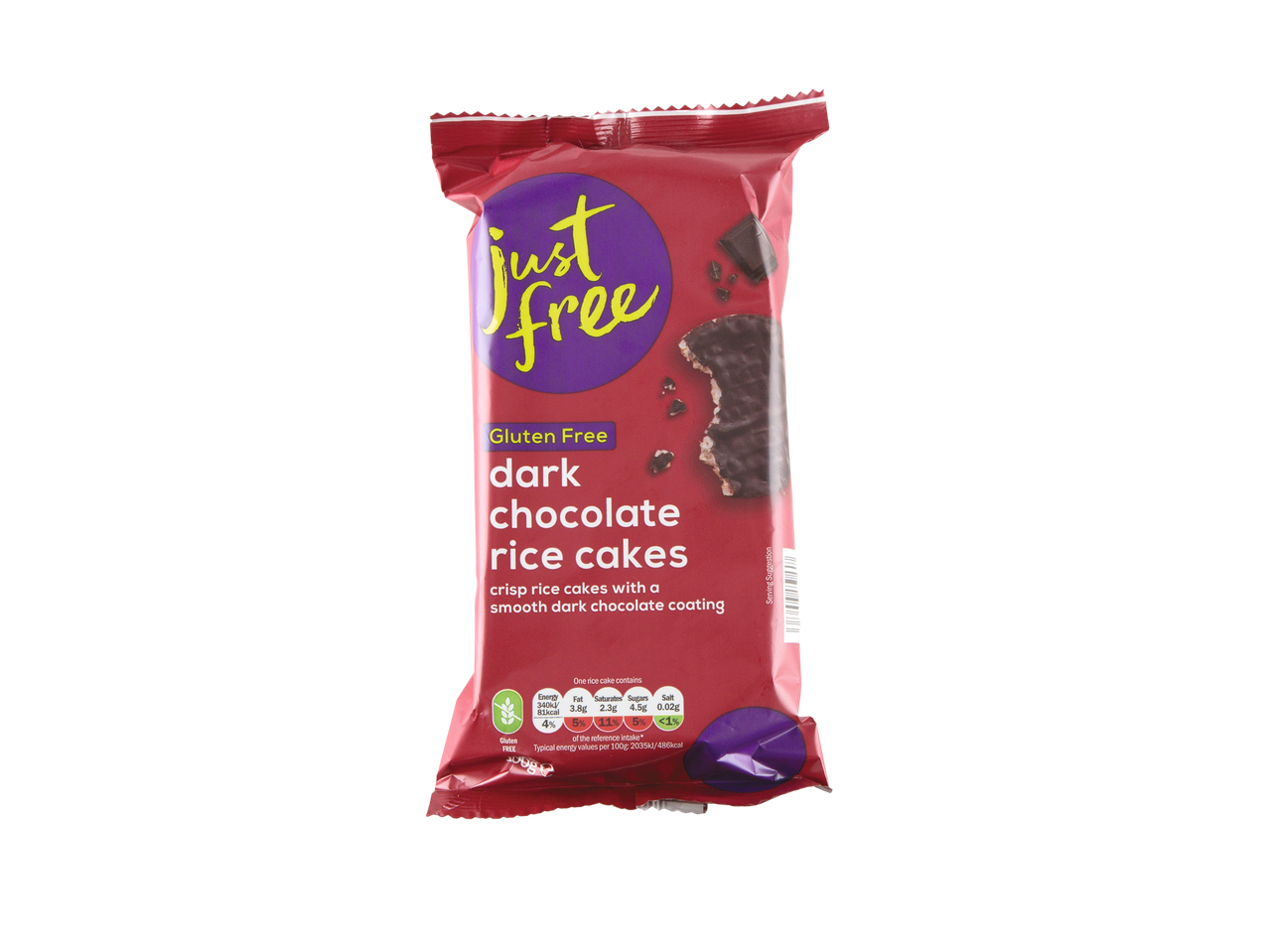 Just Free Gluten Free Dark Chocolate Rice Cakes