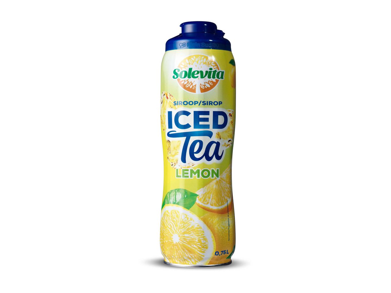 Solevita Iced Tea citroensiroop fles.
