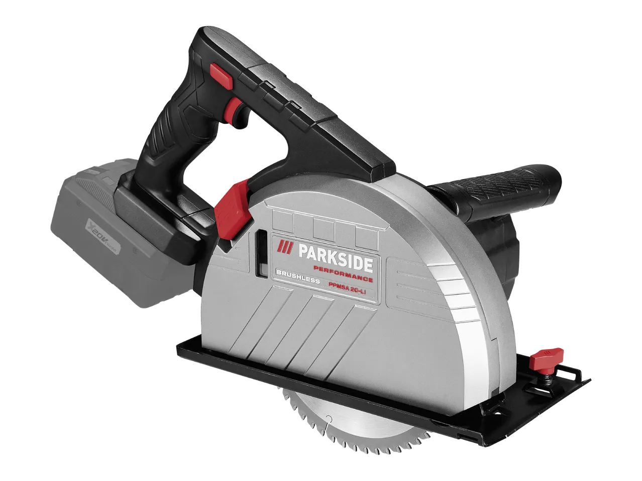 Parkside Performance -akkupyörösaha X20V Team -akulla