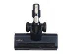 Dark grey vacuum cleaner floor head with a visible brush bar and textured accents.