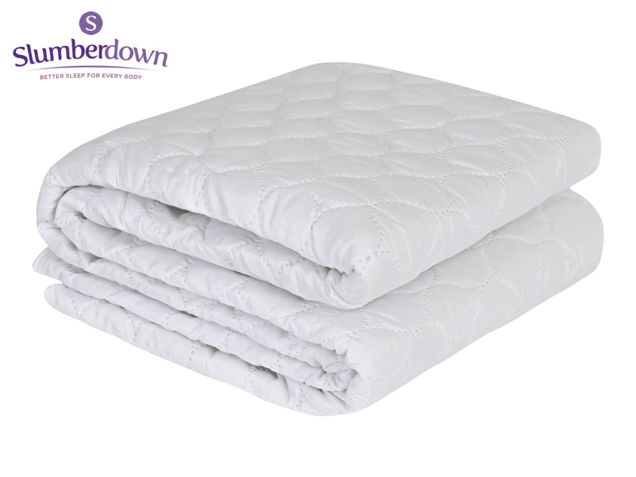 Sunbeam quilted mattress pad, folded.