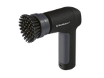 Brosse de nettoyage électrique Silvercrest® avec poils noirs et poignée grise.