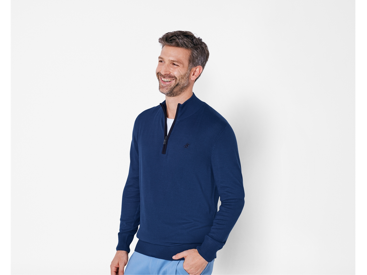 U.S. GRAND POLO DLA LIVERGY® Sweter męski ze stójką