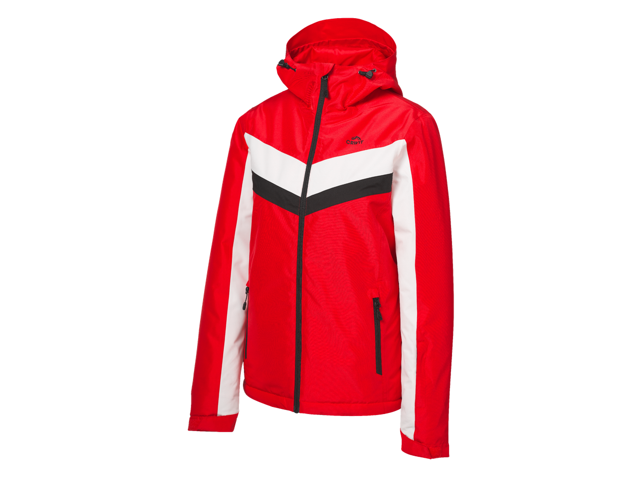 Червено яке Crivit с бели и черни акценти