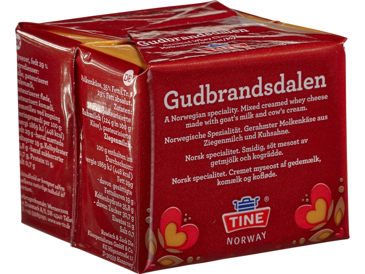 Gudbrandsdalen: TINE krämig vassleost, blandad get- och komjölk.