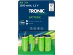 TRONIC rechargeable AA batteries (4 pack), 2500 mAh, 1.2V.