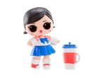 LOL Surprise! doll in school uniform with a drink accessory.