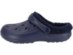 Esmara women's clogs, navy blue, with fluffy lining