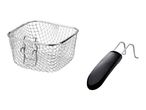 Deep fryer basket with detachable handle