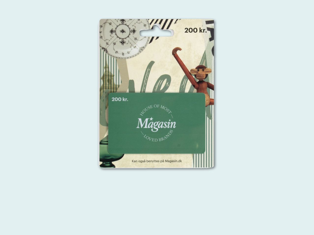 Magasin gavekort på 200 kr., vintage design.