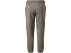 Khakifärgade joggingsbyxor, bakifrån.