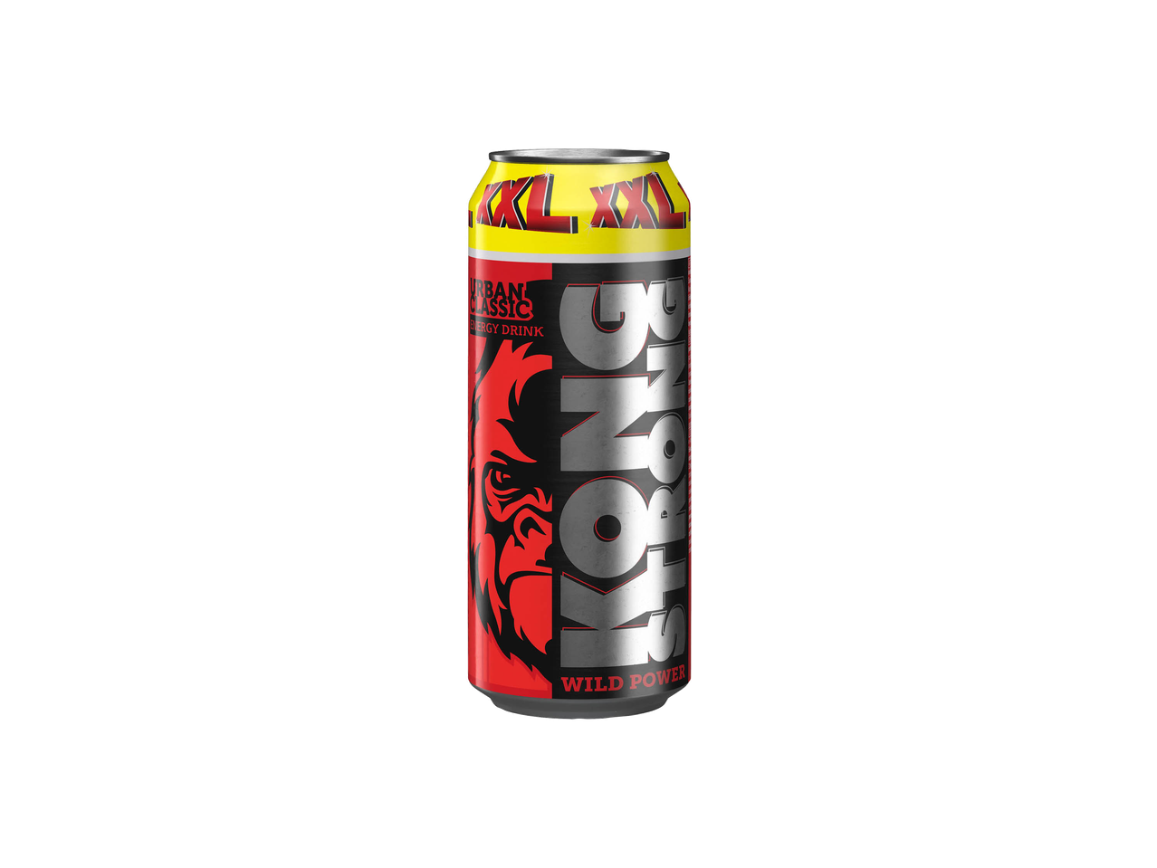Lattina di Kong energy drink.