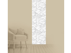 Película decorativa autoadesiva LIVARNO com padrão de mármore branco numa sala de estar.