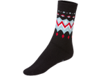 Mustad termosokid punase, valge ja helesinise Fair Isle mustriga