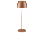 LIVARNO home batteridriven LED-golvlampa i kopparfärg med upplyst skärm.