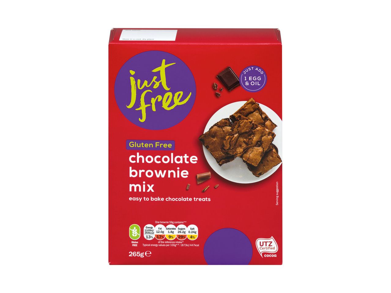 Go to full screen view: Just Free Chocolate Brownie Mix - Image 1