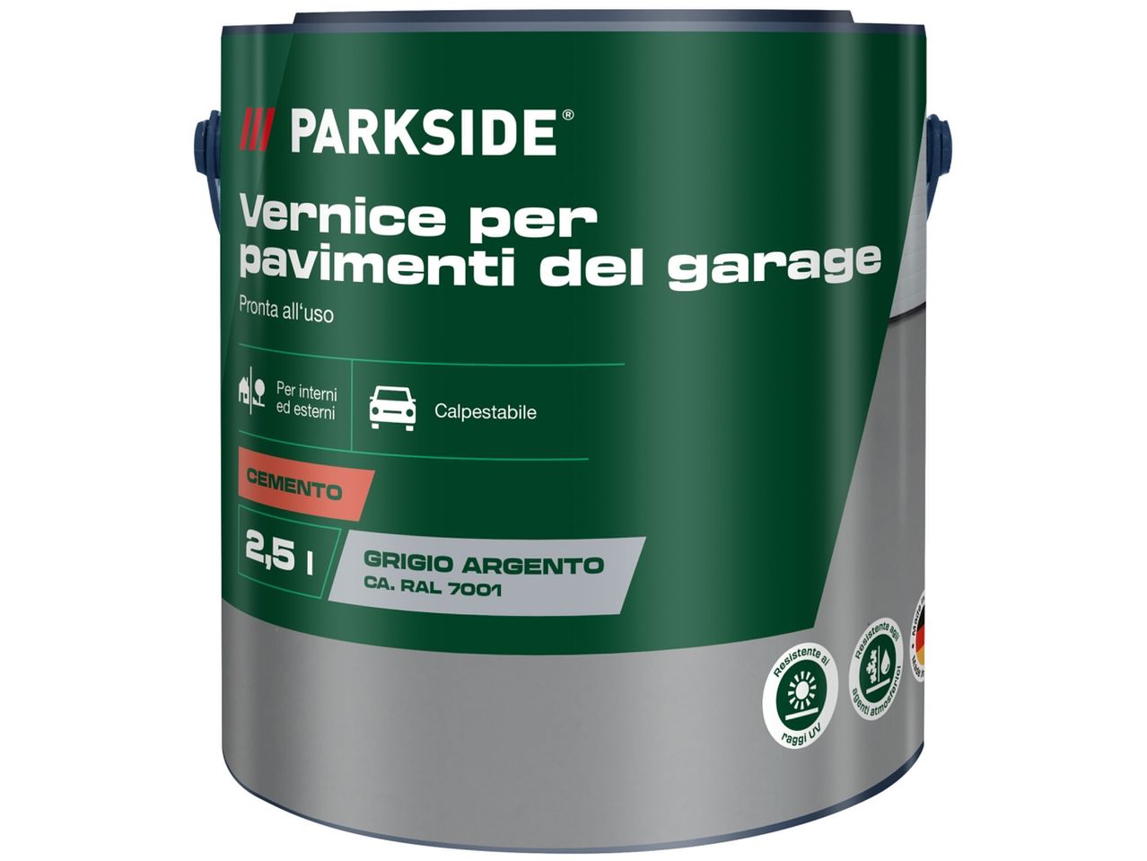 Parkside garage floor paint, 2.5 l, grey.