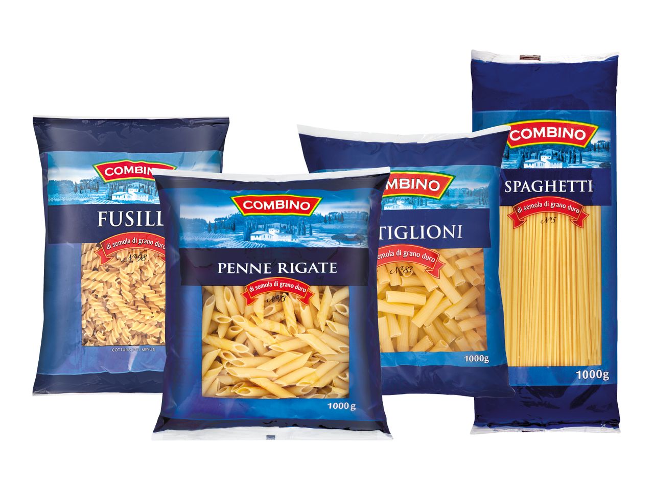 Go to full screen view: Fusilli, Spaghetti, Penne Rigate or Tortiglioni - Image 1