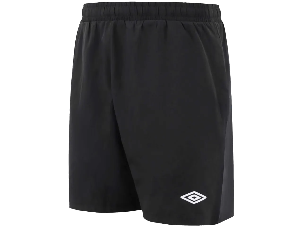 UMBRO vyriški juodi šortai su elastiniu juosmeniu ir baltu logotipu