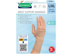 Sensiplast® Wrist Support Bandage, L/XL size for wrist 17-19cm, machine washable at 30°C, with 3-year warranty.