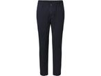 Pantaloni neri con elastico in vita e bottone.