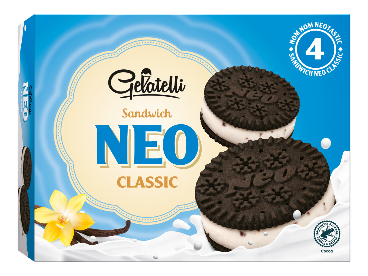 Μπισκότα Gelatelli Neo Classic με γεύση βανίλιας.