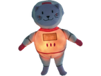 Mielas astronautą katinėlis pliušinis žaislas su oranžine šviesa viduje.