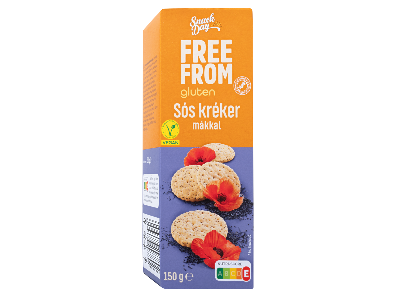 Snack Day Free From gluténmentes sós kréker mákkal