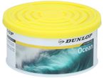 Un deodorante per auto Dunlop Ocean, in un barattolo giallo con tappo a spirale.