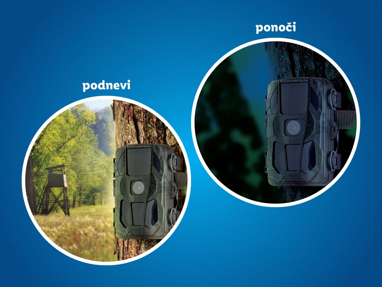 Primerjava dnevnih in nočnih posnetkov z Wildgame kamero.