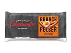 Pakke med brunchpølser med paprika, 12 stk / 300 g, med et billede af pølser, spejlæg og bacon.