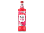 Fles roze gearomatiseerde alcoholische drank met frambozensmaak, 70 cl, 4% vol.