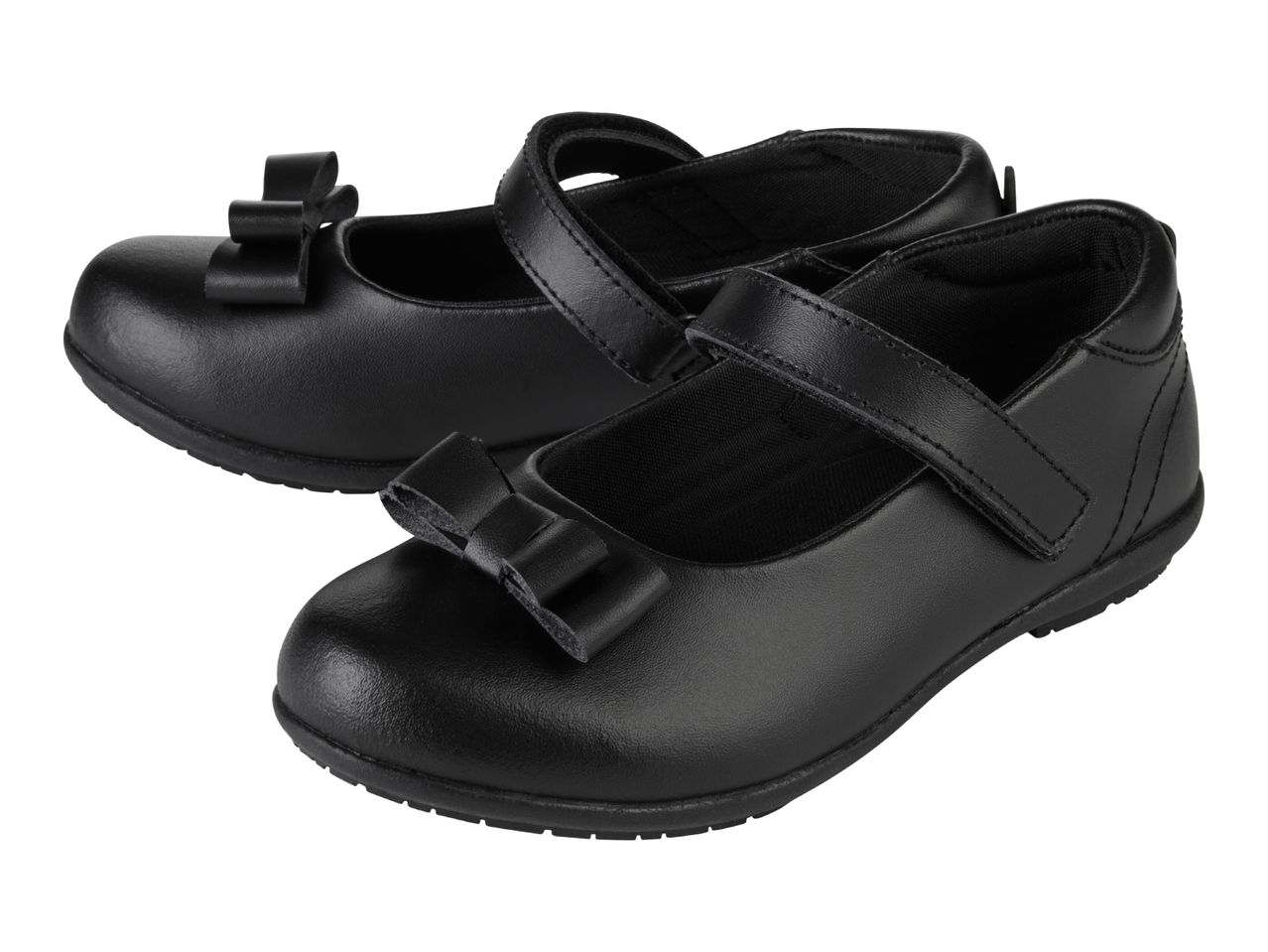 Kids’ Leather School Shoes With Bow