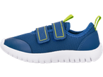 Adidași albaștri cu detalii galbene și talpă albă