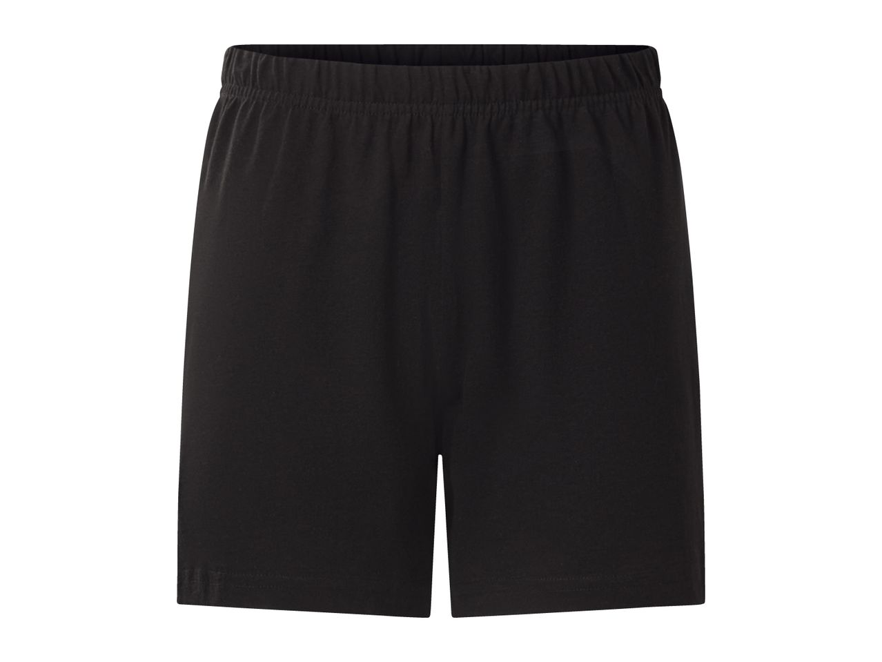 Black men's shorts with an elastic waistband
