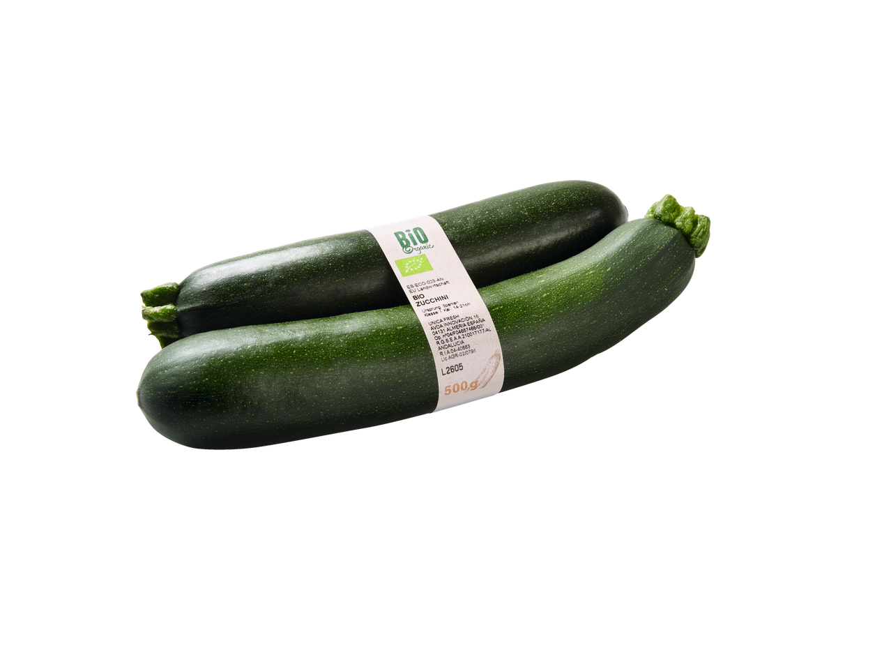 Duas abobrinhas biológicas, 500g.