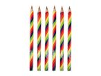 Crelando rainbow colored pencils.