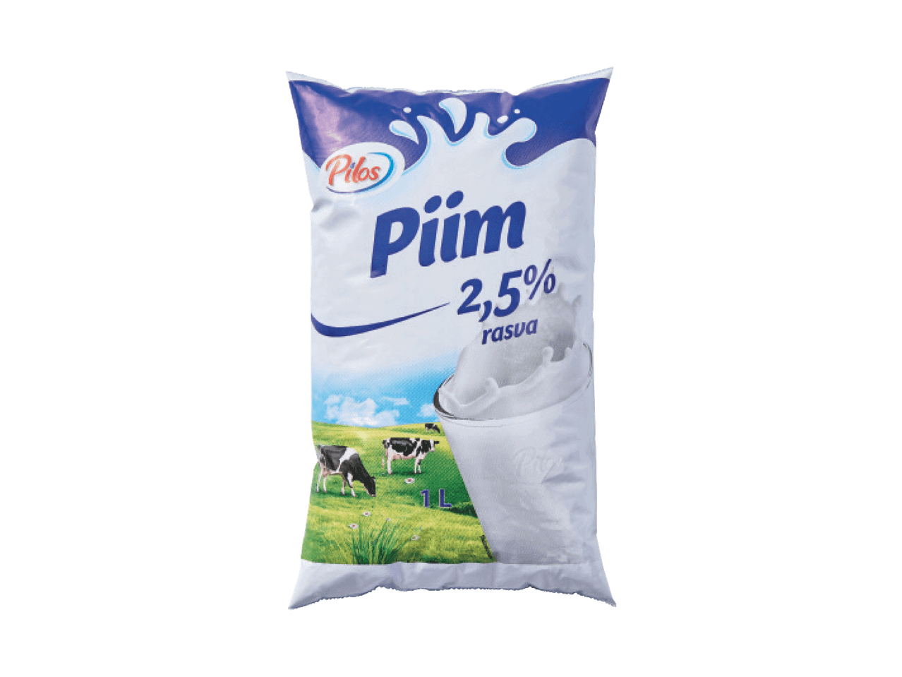 Piimapakend 2,5% rasvasisaldusega, lehmade ja rohelise heinamaaga