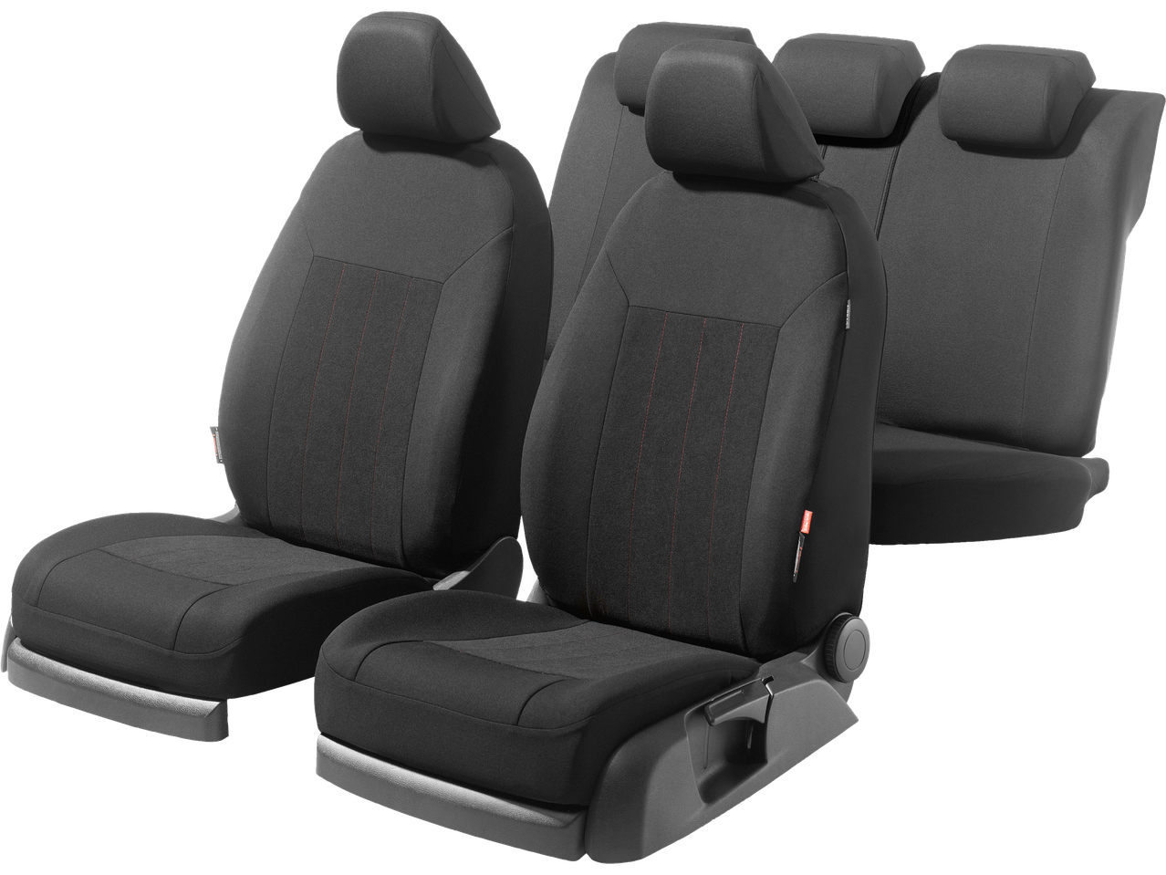 Set of black ULTIMATE SPEED car seat covers